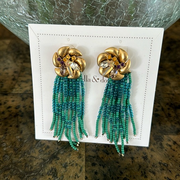 Lillian Fringe Statement Earrings - Picture 1 of 5